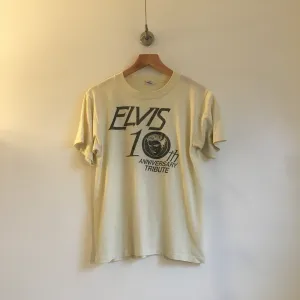 Vintage ELVIS 10th Anniversary Tribute tee // size small