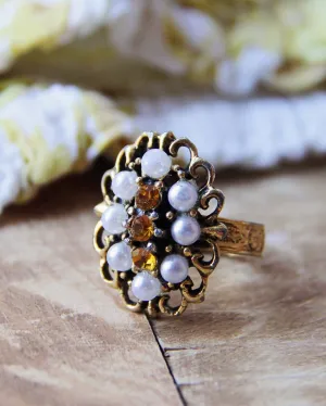 Vintage Jeweled Cocktail Ring