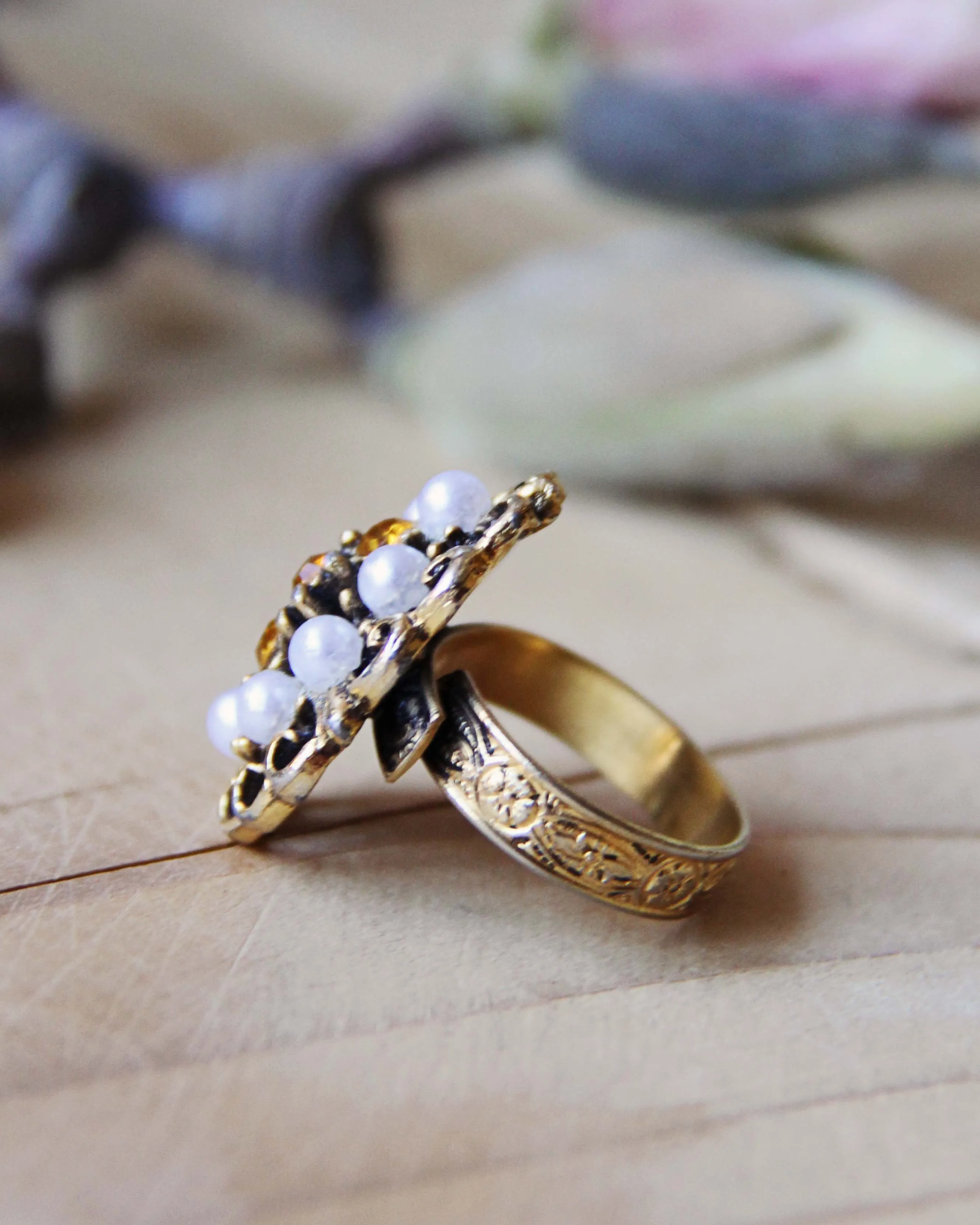 Vintage Jeweled Cocktail Ring