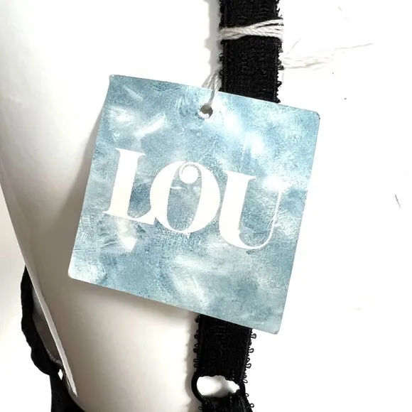 Vintage Lou Bra from Paris, France Lace Underwire Black Fishnet Bra NWT