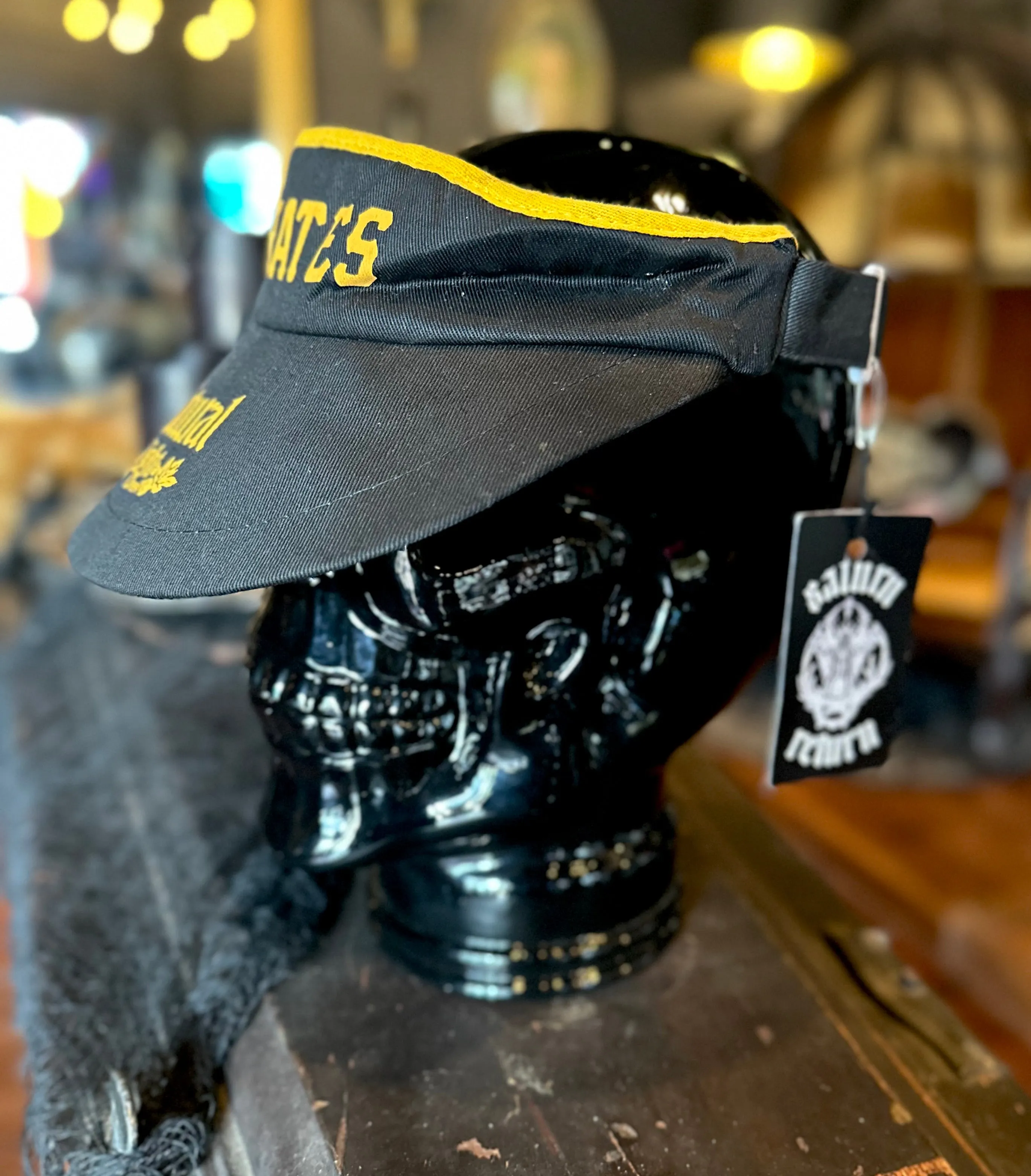 Vintage Natural Natty Light Pittsburgh Pirates Black Visor Hat