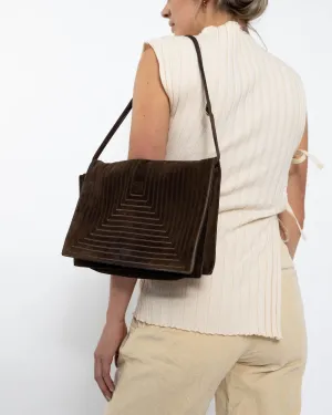 Vintage Suede Crossbody Bag