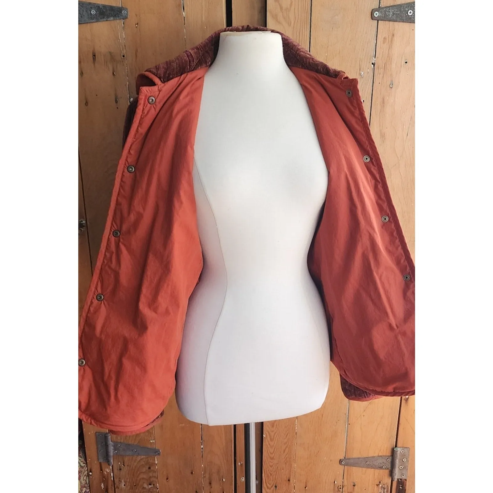Vintage Y2K Etro Jacket Quilted Velvet Brown Paisley Print