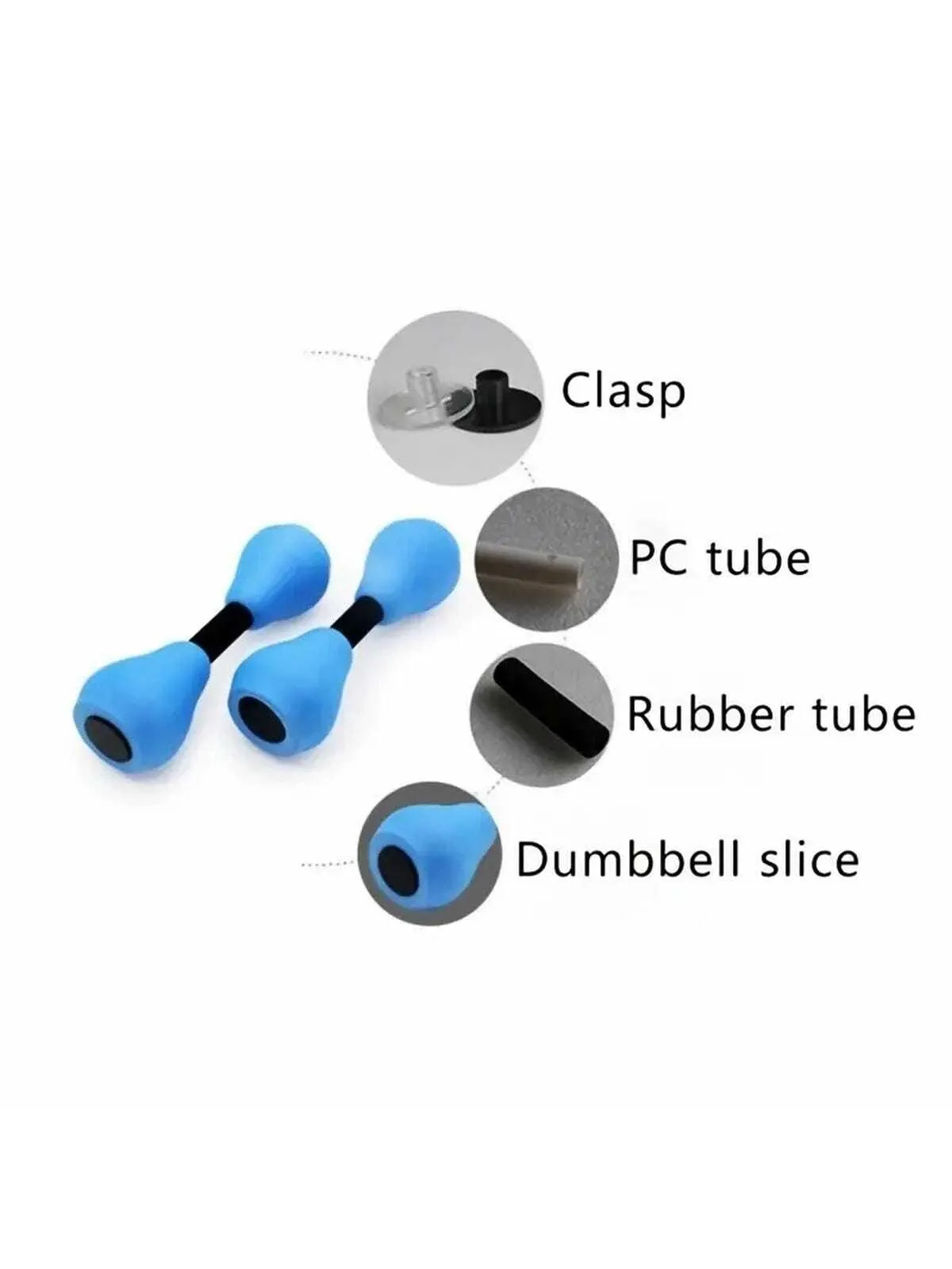 Water Weights for Pool Exercise Set, 1 Pair Pool Weights for Water Exercises, Aquatic Dumbbells, Aqua Fitness Barbells, Handbar Exercises, EVA Foam Dumbbell with High Density for Pool Sports For Pool Women Men Weight Loss
