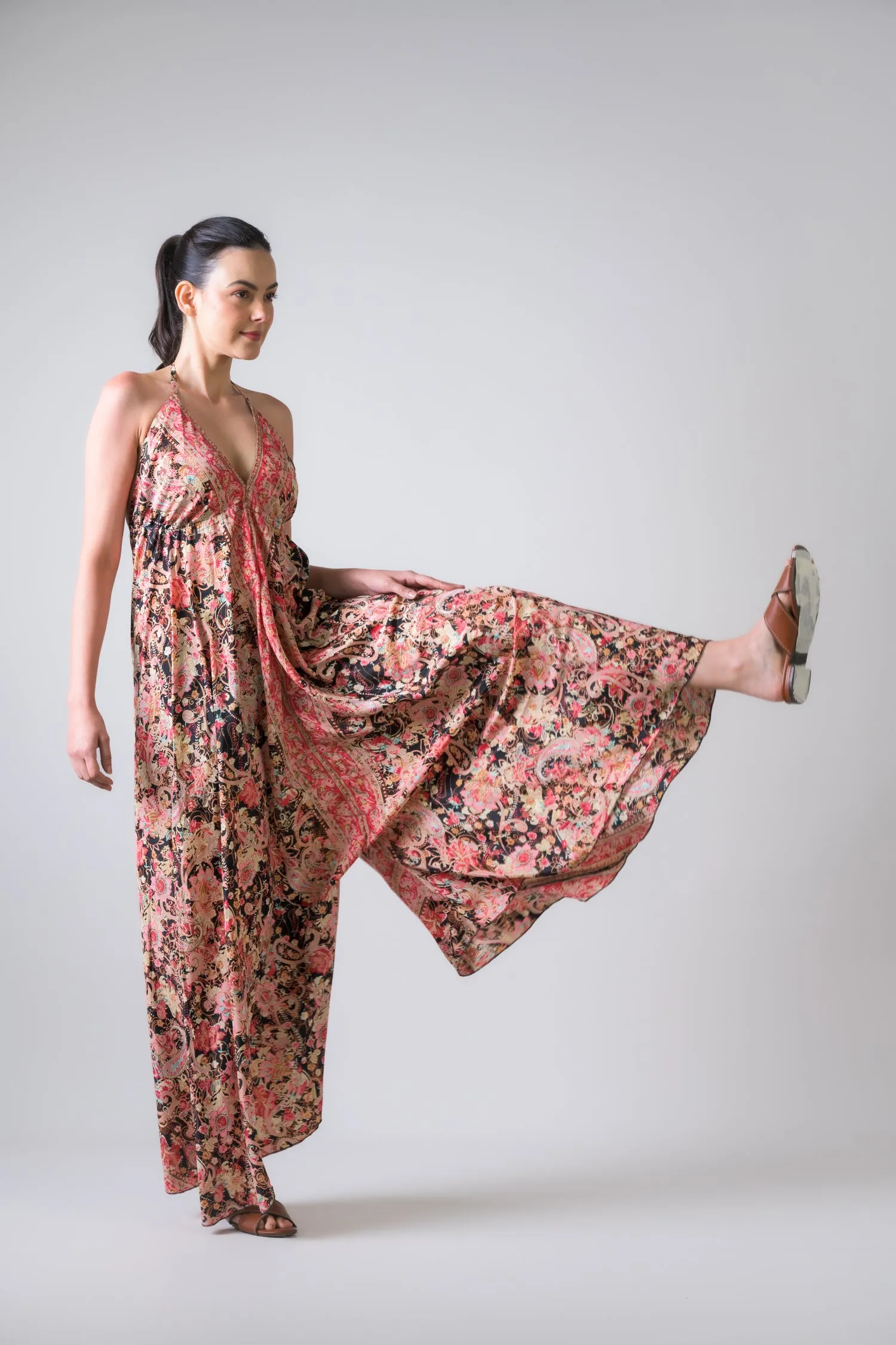 Wide Leg Printed Jumpsuit