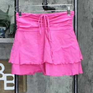 Wild Fable Womens Ruched Tie Front Strapless Blouse Shirt Top Hot Pink S