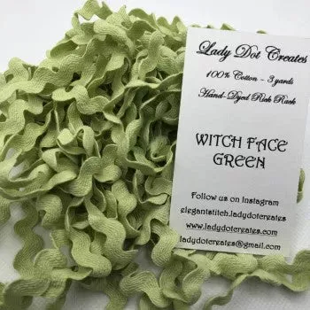 Witch Green Face - Rick Rack - Lady Dots Creates Finishing Trims