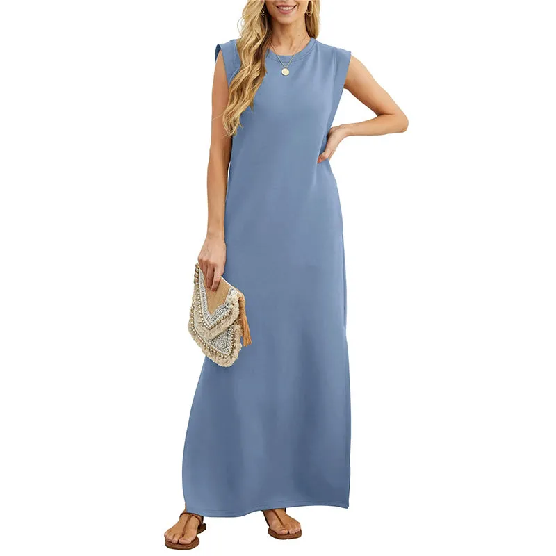 Women Loose Split Wrinkle-Free Long Dress