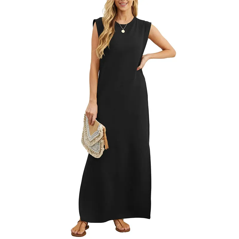 Women Loose Split Wrinkle-Free Long Dress