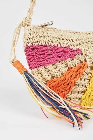 Women Straw Crossbody Bag