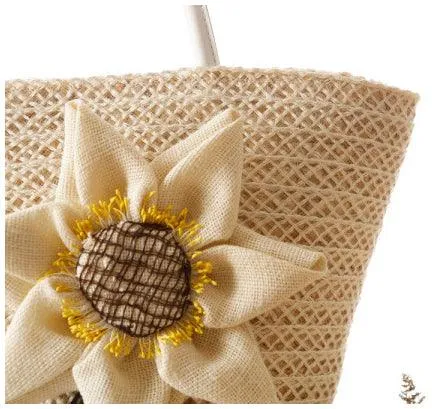 Women's Fashionable Woven Styled Exotic Biege HandBag