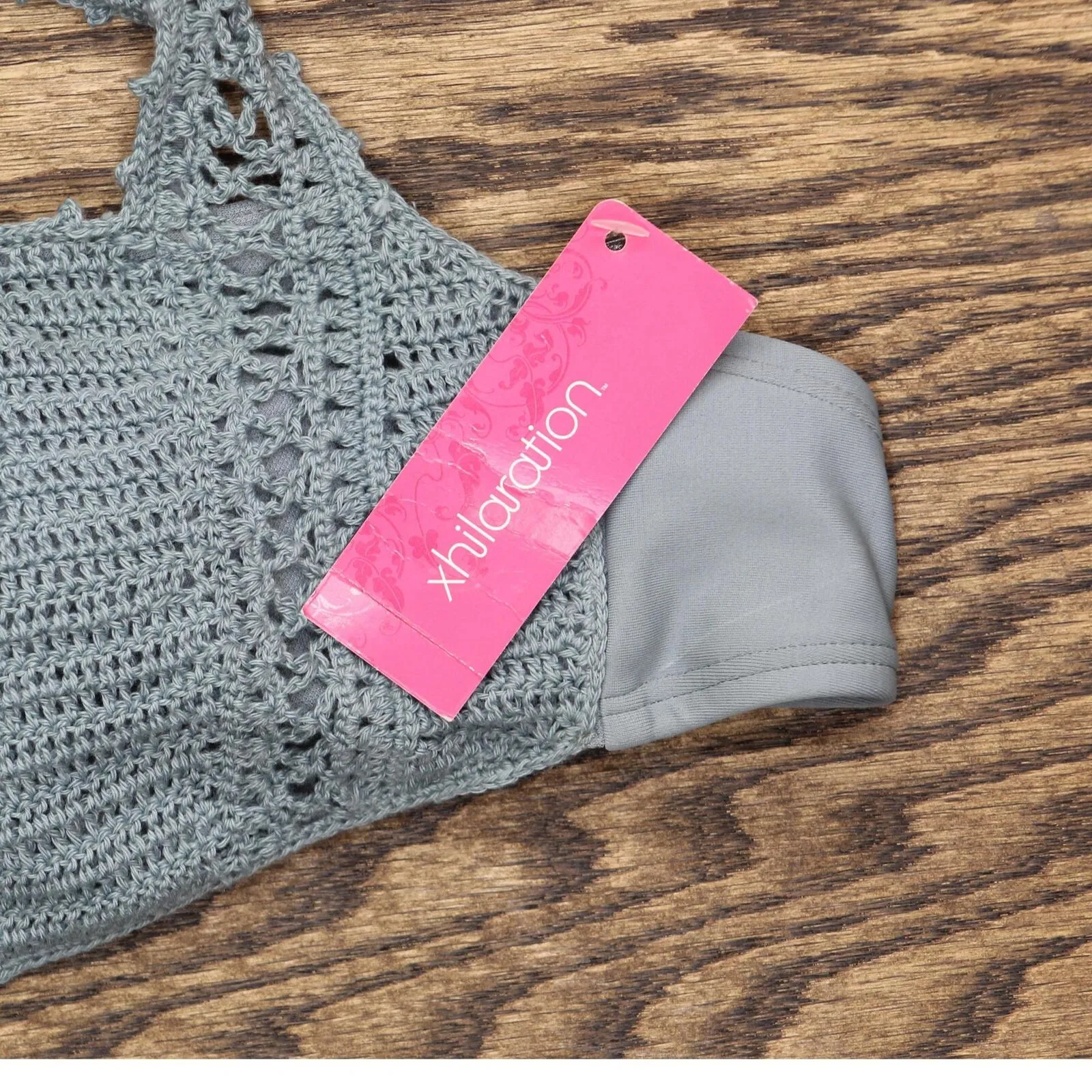 Xhilaration Juniors' Crochet Bralette Bikini Top AFJ94T