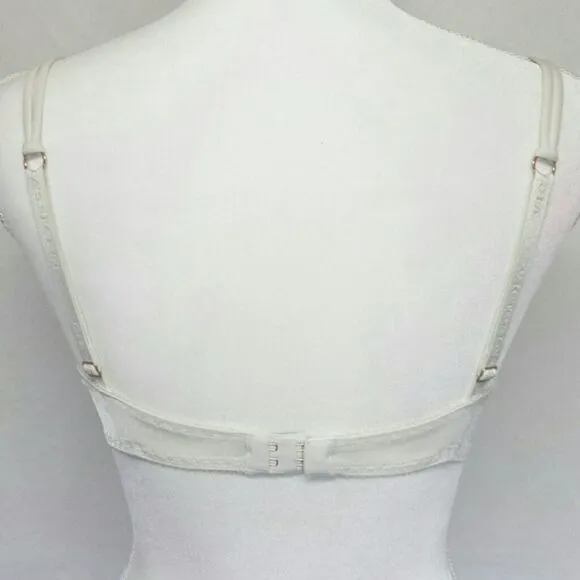 Y2K Vintage Victoria's Secret Pearl Gold Leaf Unlined Demi Bra 34D