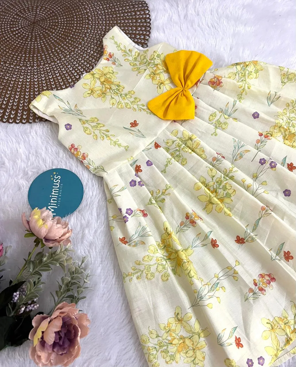 ZARA YELLOW FLORAL FROCK  COLLECTION