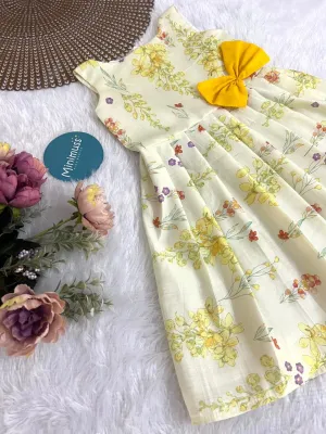 ZARA YELLOW FLORAL FROCK  COLLECTION