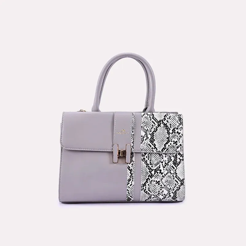 Zephyr Gray Casual Hand Bags 0331033